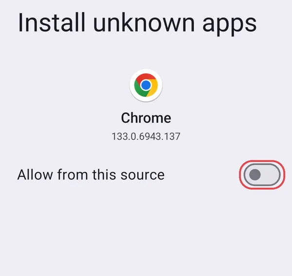 “Allow from this source” switch