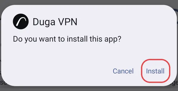 “Do you want to install this app?” window